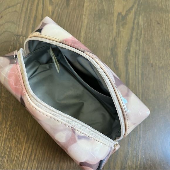 rare kate spade pink / purple festive bubbles cosmetic toiletry travel bag case - Picture 7 of 7